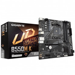 GIGABYTE B550M K, Socket AM4, AMD B550, Dual 4xDDR4-4733, APU AMD graphics, HDMI, DP, 1xPCIe4.0 X16, 4xSATA3, RAID, 1xM.2PCIe 4.0, 1xPCIeX1, Realtek HDA 7.1, GbE LAN, 6xUSB3.2, mATX